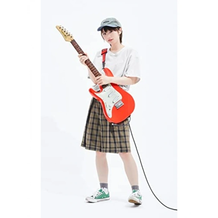 Yüksek Kaliteli Elektro Gitar - Vermilion Renk