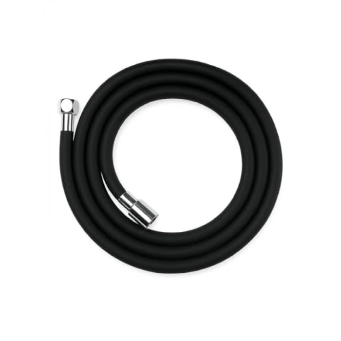 Yüksek Kaliteli Esnek Silikon Duş Hortumu - 150 cm - Siyah