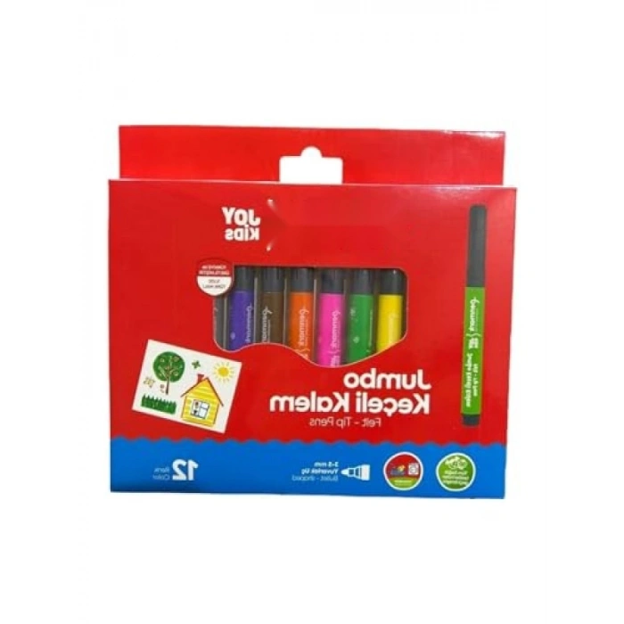 Yüksek Kaliteli Jumbo Keçeli Kalem Seti, 12li