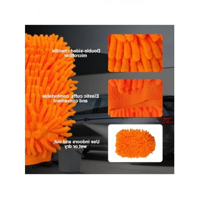 Yüksek Kaliteli Mikrofiber Yıkama Eldiveni - Çift Taraflı, Yumuşak