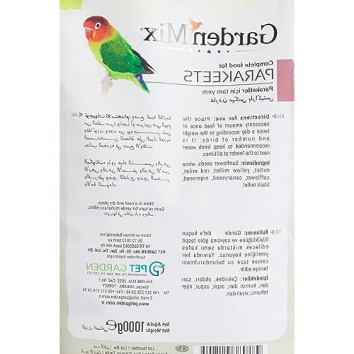 Yüksek Kaliteli Paraket Yemi, 1 Kg