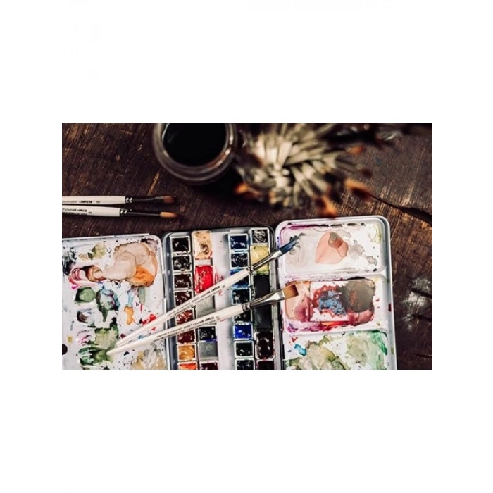 Yüksek Kaliteli Sentetik Yan Kesik Fırça - No: 14