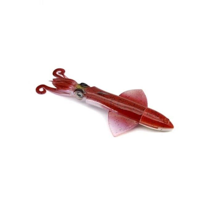 Yüksek Kaliteli Silikon Kalamar 160 gr - 170mm Kafa, Kırmızı Parlak