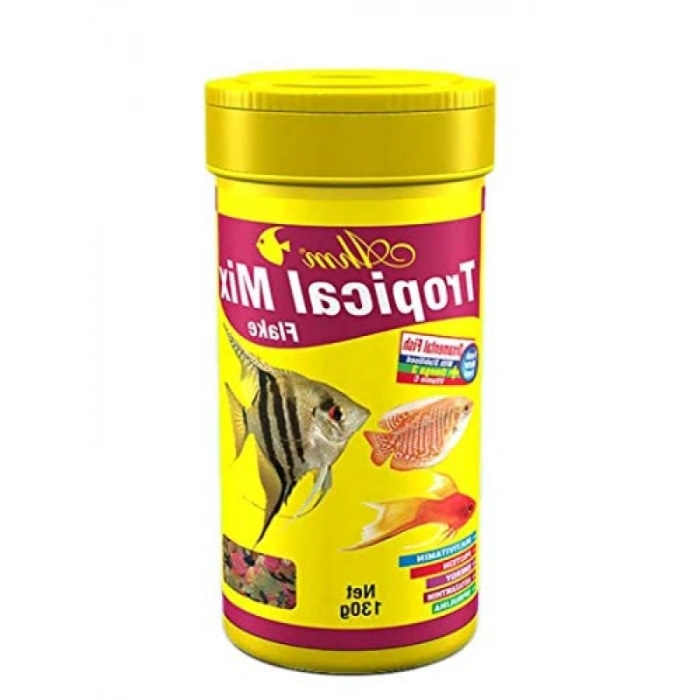 Yüksek Kaliteli Tropikal Karışım Flake Balık Yemi 250 Ml