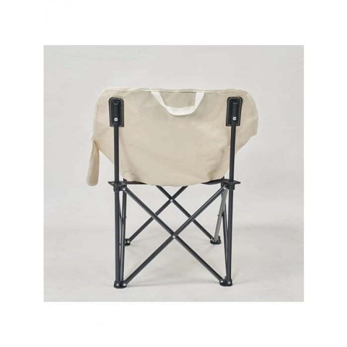 Yüksek Kapasiteli Katlanır Kamp Sandalyesi (Krem)