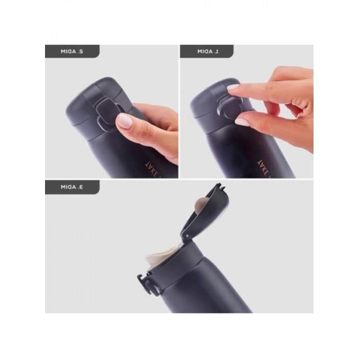 Yüksek Kapasiteli Sızdırmaz Termos - 500 Ml, Siyah