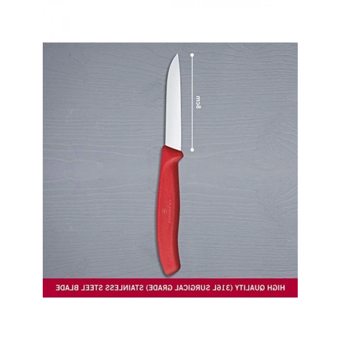 Yüksek Karbonlu Paslanmaz Çelik 8 cm Düz Soyma Bıçağı