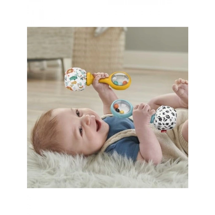 Yüksek Kontrastlı Bebek Marakas Seti - 2li