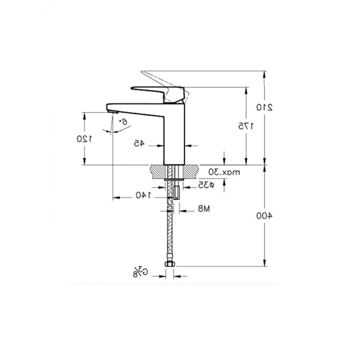 Yüksek Lavabo Bataryası, Krom Kaplama ile Modern Tasarım