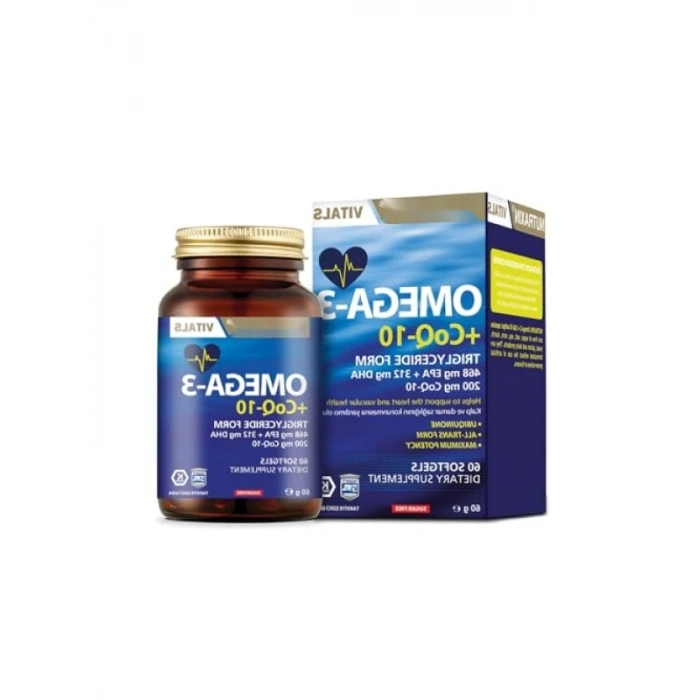 Yüksek Omega-3 Desteği, 60 Soft Jel, CoQ-10 ile