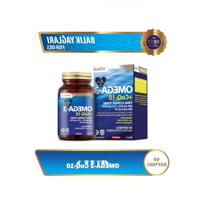 Yüksek Omega-3 Desteği, 60 Soft Jel, CoQ-10 ile