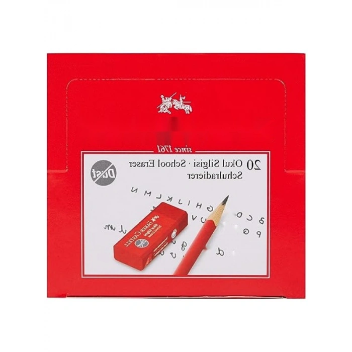 Yüksek Silme Performanslı Kırmızı Silgi - 20li Paket, Dayanıklı