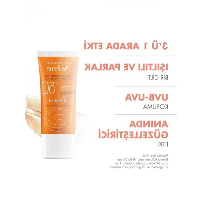 Yüksek SPF 50 Güneş Kremi, 30 ml, Cilt Koruma ve Yenileme