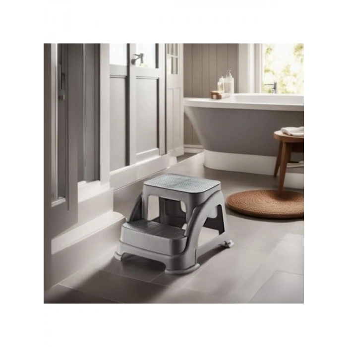 Yüksek Taşıma Kapasiteli Kaymaz Tabure - Antrasit Renk