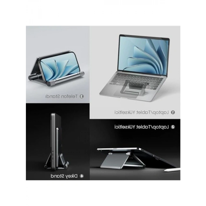 Yüksekliği Ayarlanabilir Katlanabilir Laptop Standı