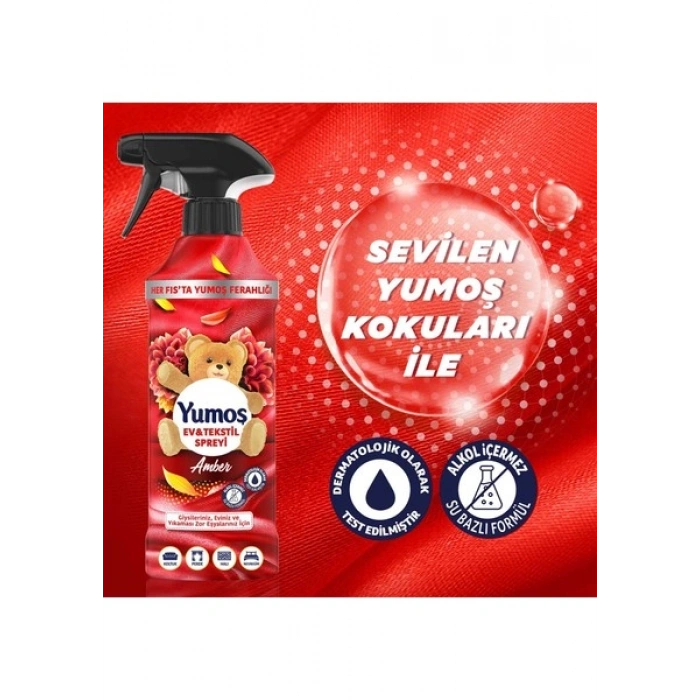 Yumoş Ev ve Tekstil Spreyi Amber Yıkanması Zor Eşyalar İçin 450 ml