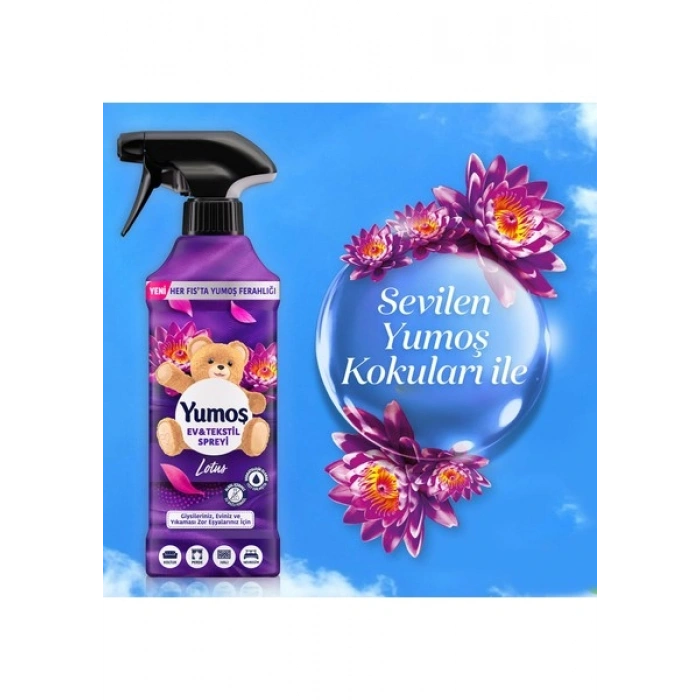 Yumoş Ev Vetekstil Spreyi Lotus Yıkanması Zor Eşyalar Için 450 ml