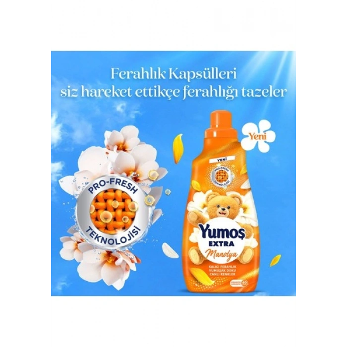 Yumoş Extra Çamaşır Yumuşatıcı Manolya 1440 ml 60 Yıkama X2