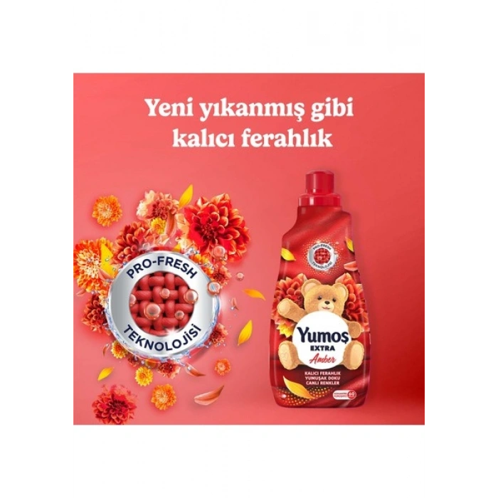 Yumoş Extra Konsantre Çamaşır Yumuşatıcı Amber 1440 ml 60 Yıkama