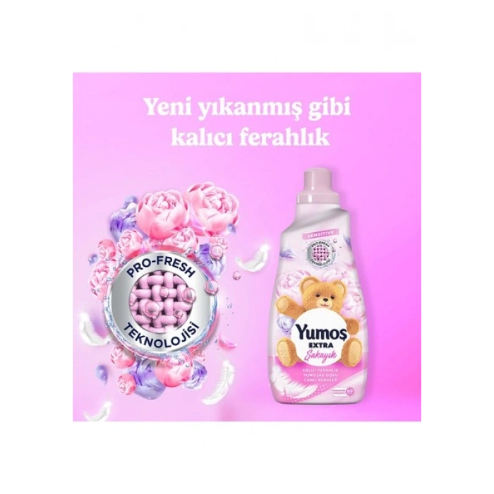 Yumoş Extra Konsantre Çamaşır Yumuşatıcı Şakayık 1440 ml 60 Yıkama