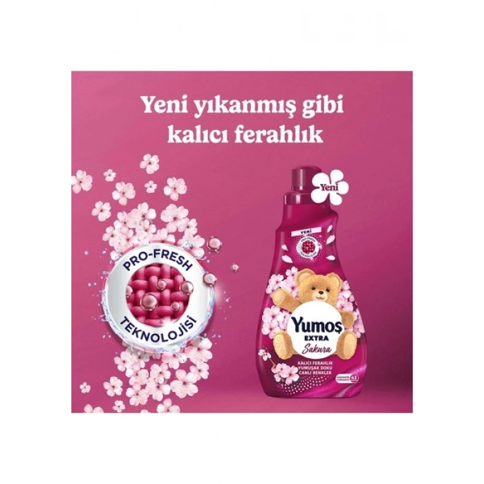 Yumoş Extra Konsantre Çamaşır Yumuşatıcı Sakura 1008 ml 42 Yıkama