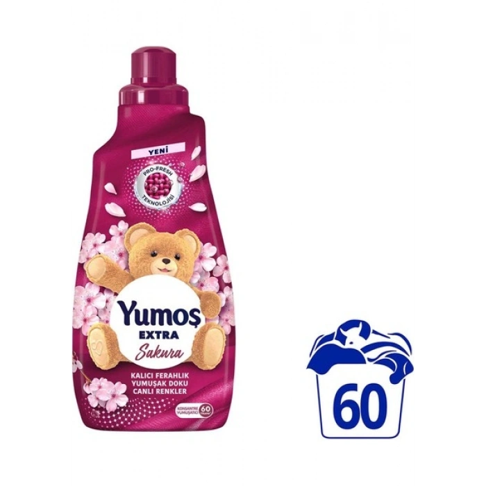 Yumoş Extra Konsantre Çamaşır Yumuşatıcı Sakura1440 ml 60 Yıkama