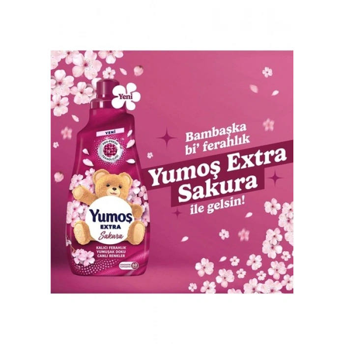 Yumoş Extra Konsantre Çamaşır Yumuşatıcı Sakura1440 ml 60 Yıkama
