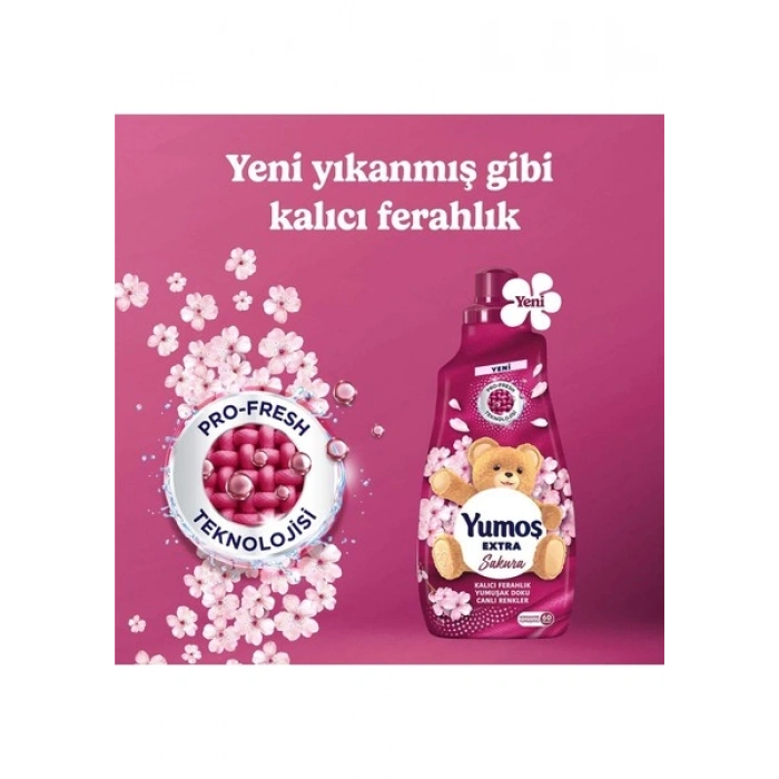 Yumoş Extra Konsantre Çamaşır Yumuşatıcı Sakura1440 ml 60 Yıkama