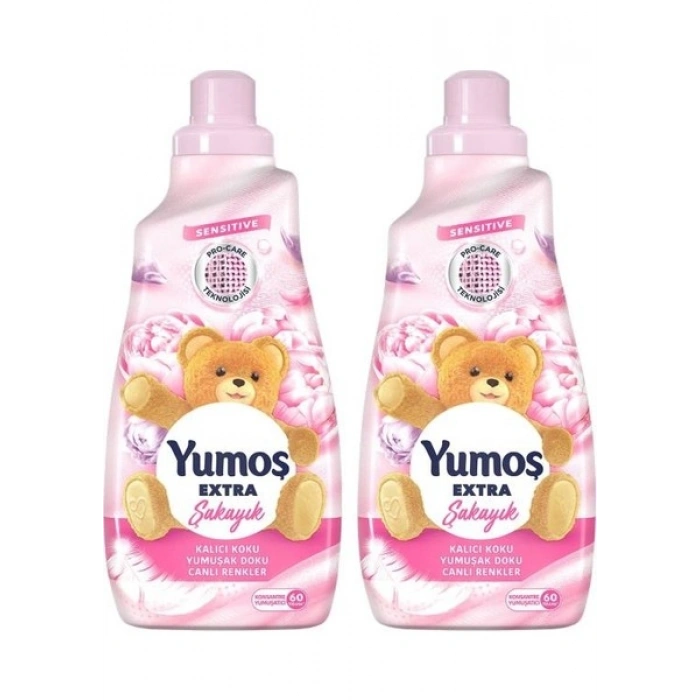 Yumoş Extra Konsantre Çamaşır Yumuşatıcısı Şakayık 1440 ml 2li Set