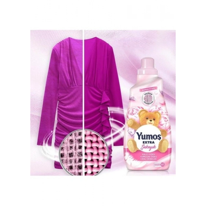 Yumoş Extra Konsantre Çamaşır Yumuşatıcısı Şakayık 1440 ml 2li Set