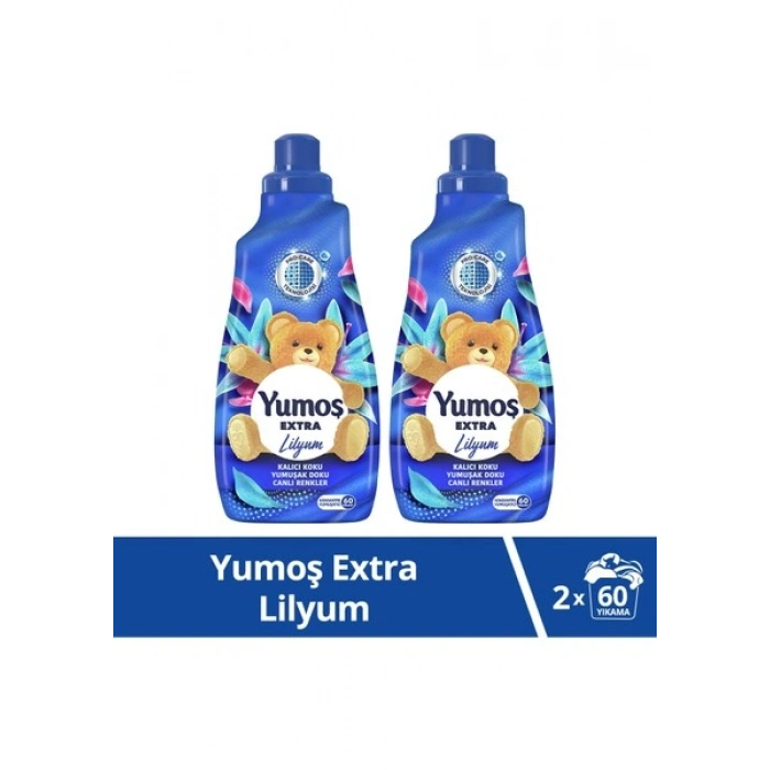 Yumoş Extra Lilyum Konsantre Çamaşır Yumuşatıcı 1440 ml 60 Yıkama X2