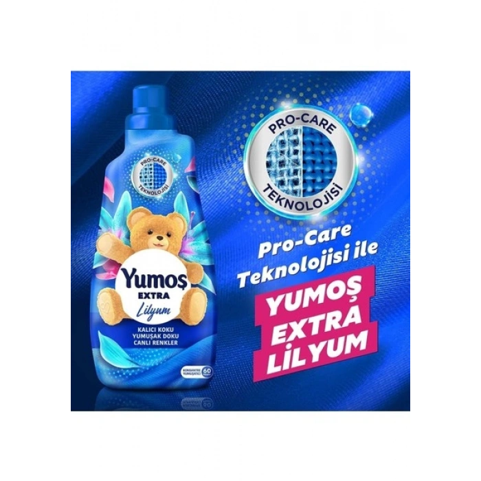 Yumoş Extra Lilyum Konsantre Çamaşır Yumuşatıcı 1440 ml 60 Yıkama X2