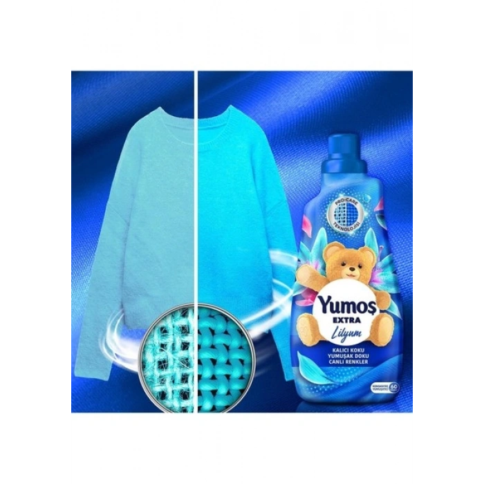 Yumoş Extra Lilyum Konsantre Çamaşır Yumuşatıcı 1440 ml 60 Yıkama X2