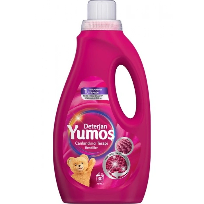 Yumoş Sıvı Bakım Deterjanı Renkli 30 Yıkama 1500 ml