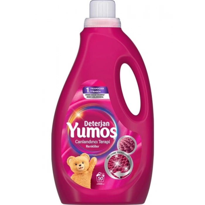 Yumoş Sıvı Bakım Deterjanı Renkli 50 Yıkama 2500 ml
