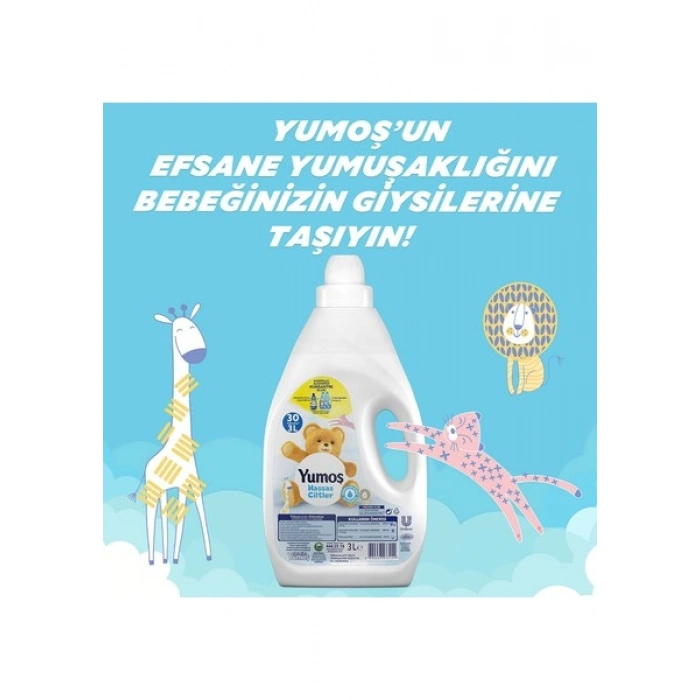 Yumoş Yumuşatıcı Hassas Ciltler İçin 3000 ml