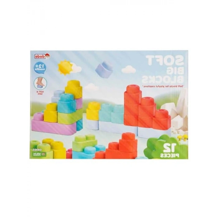 Yumuşak 12 Parça Big Bloklar ile Eğlenceli Oyun