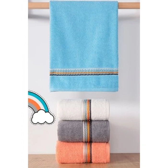 Yumuşak 4lü Havlu Seti, 50x90 cm Boyutunda Renkli ve Kullanışlı
