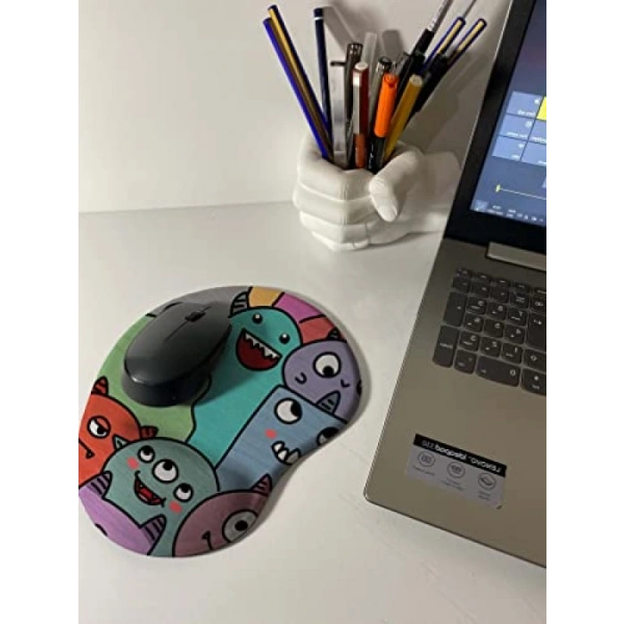 Yumuşak Dokulu Bilek Destekli Mouse Pad
