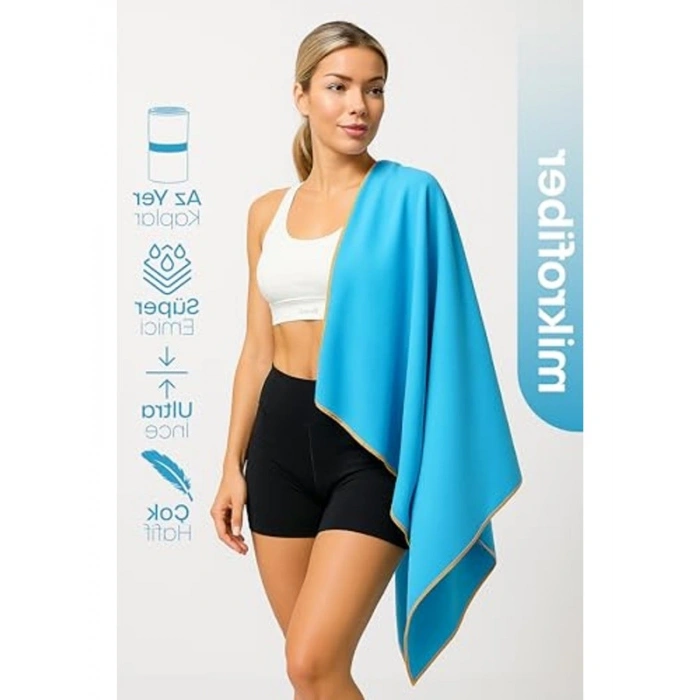 Yumuşak Dokulu Unisex Plaj Havlusu, 80x130 cm Boyutunda