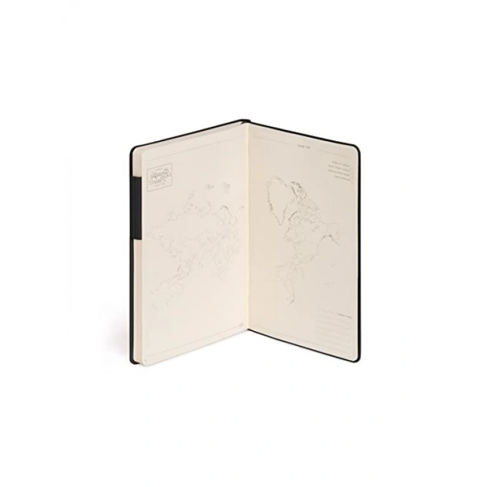 Yumuşak Kapaklı 192 Sayfa Not Defteri - Siyah, Lastik Bantlı