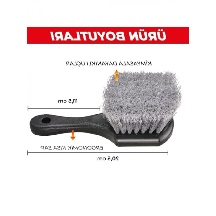 Yumuşak Kıllı Jant ve Davlumbaz Temizleme Fırçası
