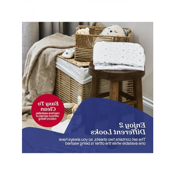 Yumuşak Pamuklu İki Parça Çarşaf Seti - N2M Confetti