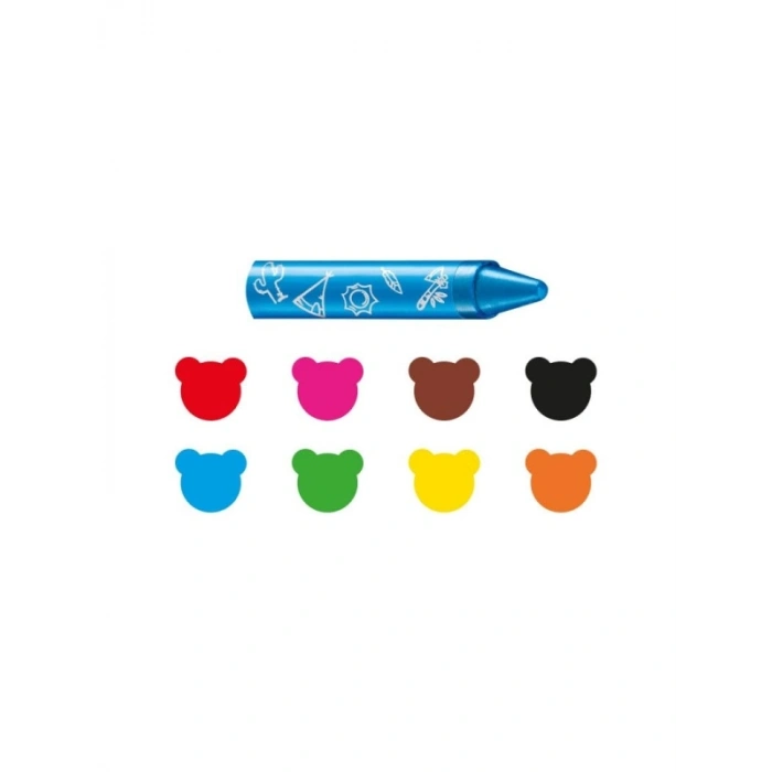 Yumuşak Pastel Boya Kalemi Seti - 8li, 2 Yaş ve Üzeri Çocuklar İçin