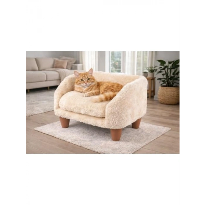Yumuşak Peluş Kedi Koltuğu, Çıkarılabilir Kılıf, Konforlu Yatak