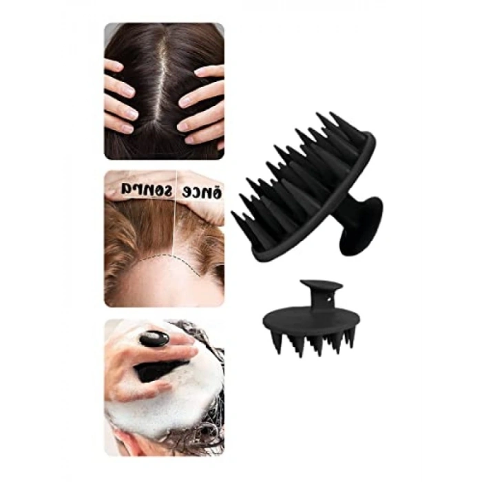Yumuşak Silikon Uçlu Saç Derisi Masaj Tarağı