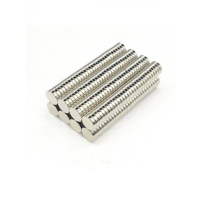 Yuvarlak Güçlü Neodyum Mıknatıs, 100 Adet 8x2mm Set