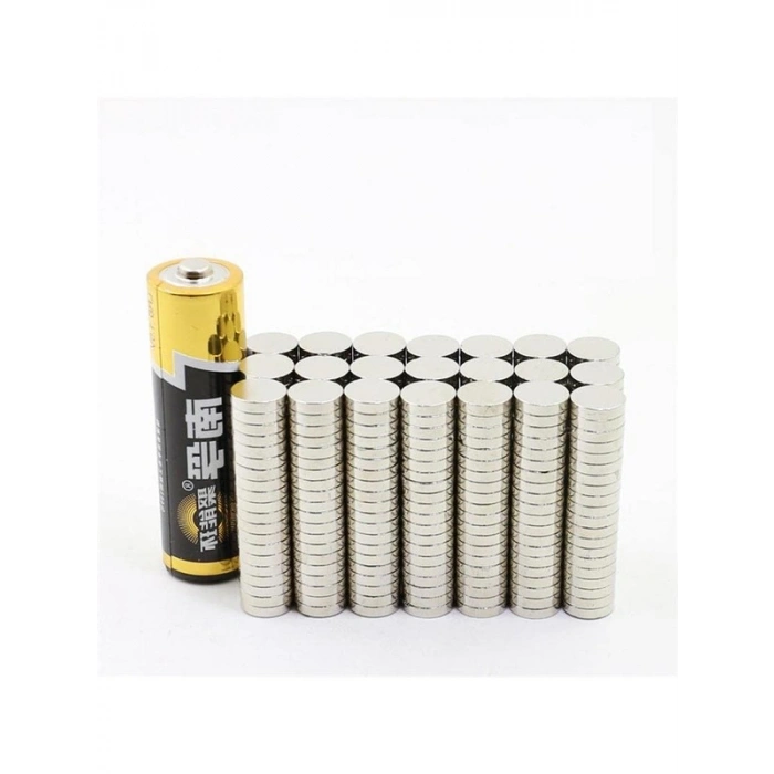 Yuvarlak Güçlü Neodyum Mıknatıs, 100 Adet 8x2mm Set