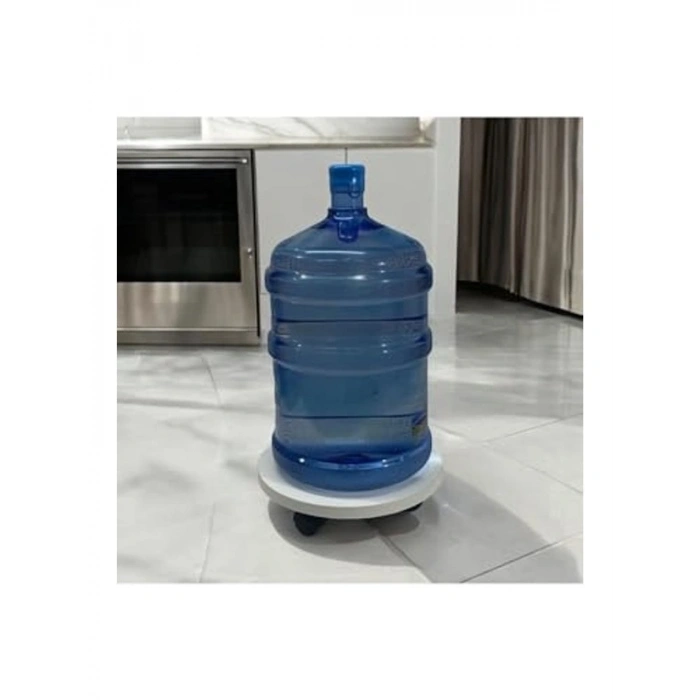 Yuvarlak MDF Saksı Altlığı, Tekerlekli Damacana Sehpası