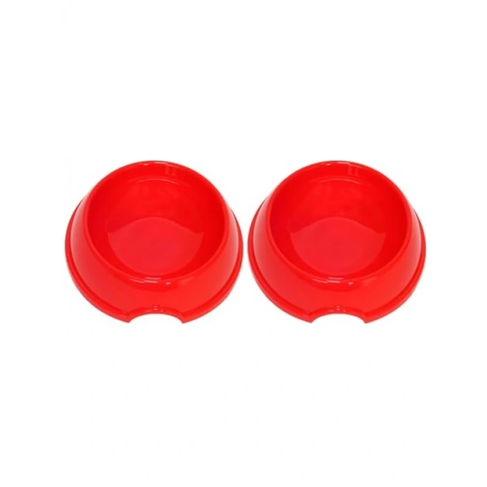 Yuvarlak Plastik Mama Kabı, M Boyut (2 Paket)